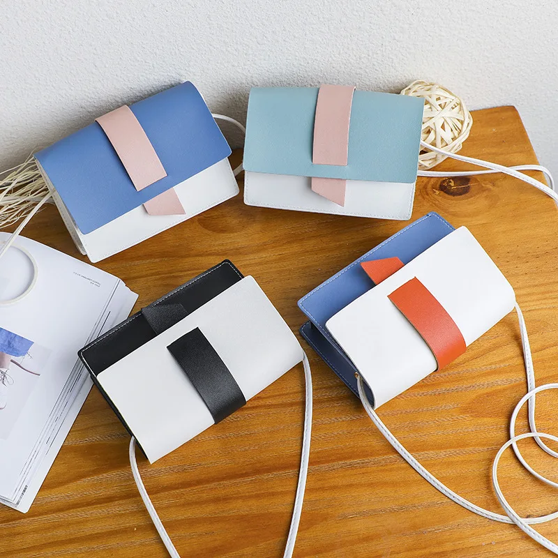 

2020 Japanese and Korean women's bags hit the color casual small square bag shoulder messenger bag small fresh