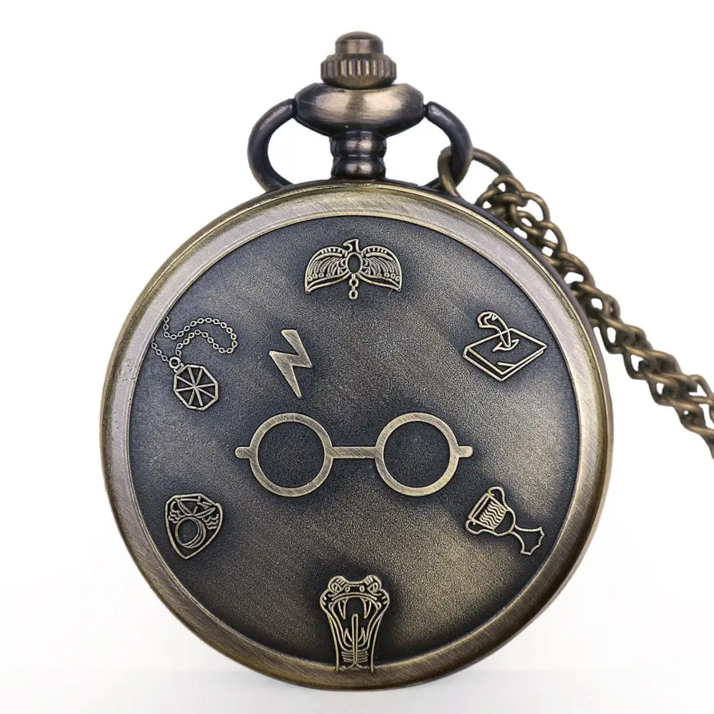 Антикварные Бронзовые 4,5 см кварцевые карманные часы винтажная Подвеска Ожерелье Fob часы для мужчин и женщин Подарки Fob часы