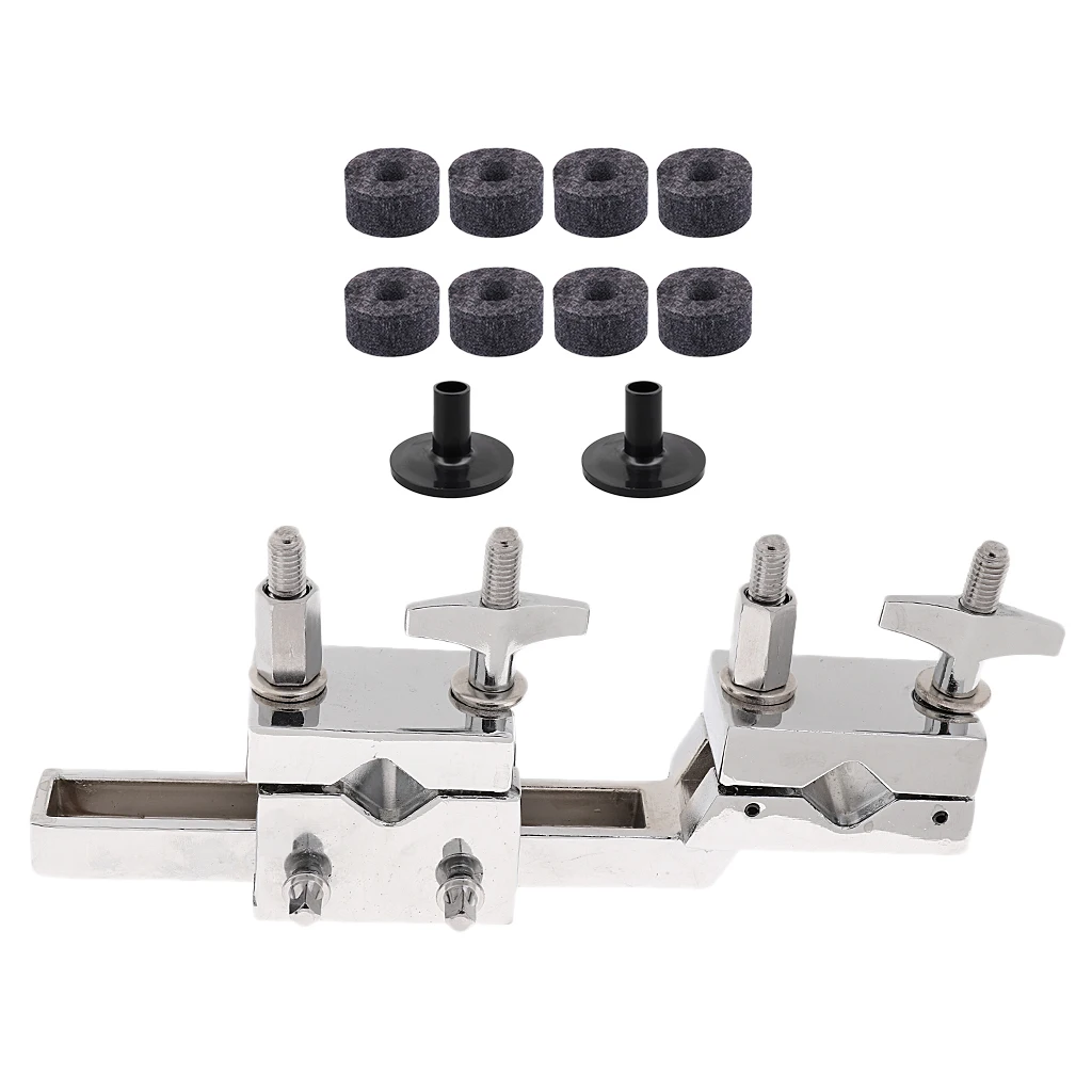 

8 Pcs Cymbals Washers+2Pcs Cymbal Sleeve Clamp Mount Holder for Drummer