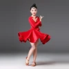 Velvet Long Sleeves Latin Dance Dress For Girls Children Kids Competition Ballroom Tango Salsa Dancewear Practice Wear Cha Cha ► Photo 3/6