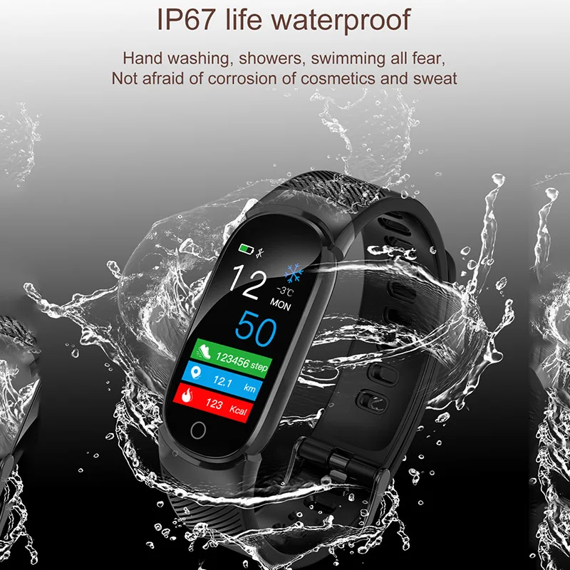 Smart Bracelet Watch BIBINBIBI Men Women Heart Rate Monitor Waterproof Fitness Tracker Bluetooth Sport smart watch clayco hera