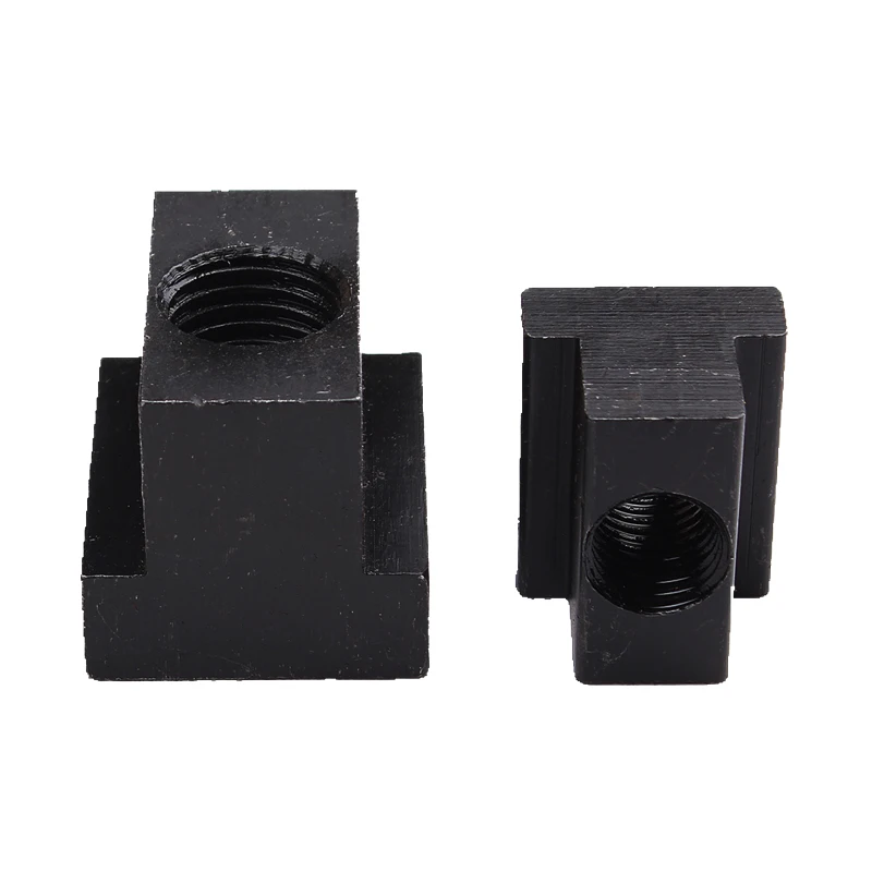 Carbon Steel Nuts 2/4/8pcs M6-M22 Black Oxide Finished Grade 8.8 Tapped Through Slot T-nuts DIN508