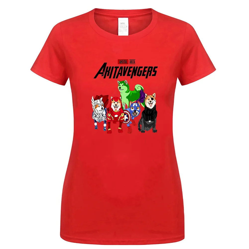 women red Akita Inu Мстители Akitavengers Endgame футболка черный хлопок для мужчин S-6Xl США сток Новейшая модная футболка - Цвет: women red