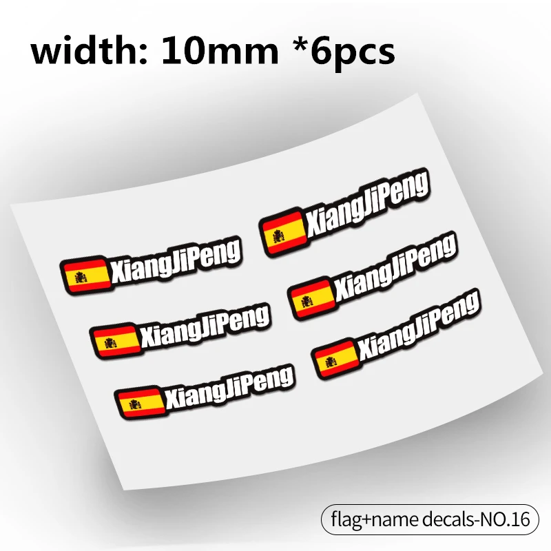 Flag And Name Stickers Custom Mountain Bike Frame Logo Personal Name