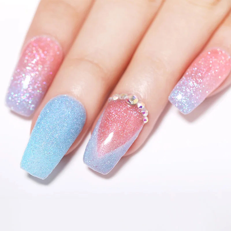 BORN PRETTY 10 ml Starlit Dipping Nail Powder Glittery Natural Dry Translucent Powder Dust Nail Art Decoration DIY Manicuring