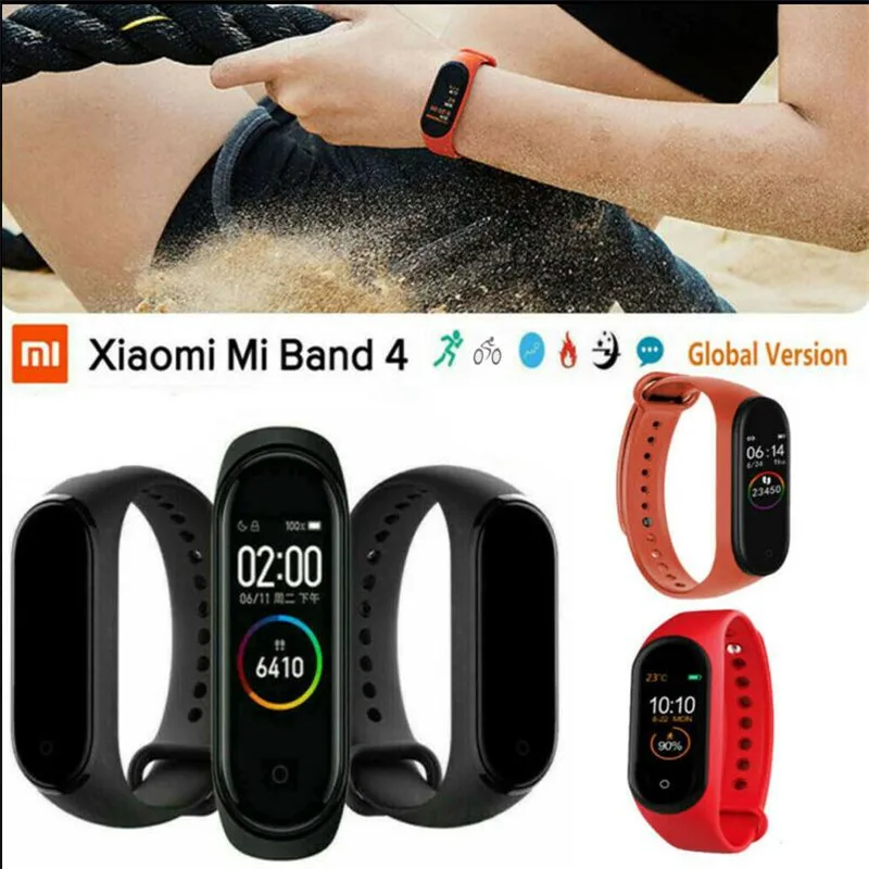 

Underwater 50m waterproof Global Version Xiao mi Mi Band4 Newest bluetooth BT5.0 Music Smart Sport Bracelet