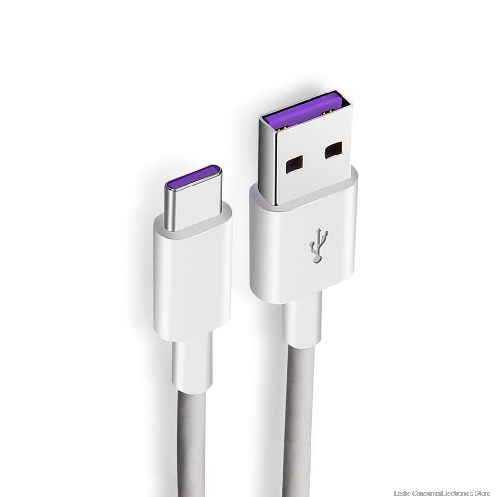 5A usb type-C кабель USB 3,1 быстрое зарядное устройство type-C Серебряный суперзарядный кабель для huawei P10 P20 Pro mate 10 USB C шнур