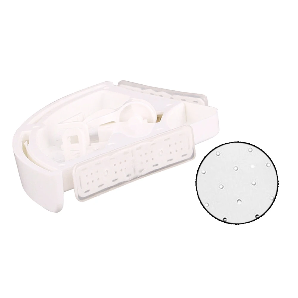 

2019 New Useful Punch-free Corner Bathroom Snap Up Corner Shelf Rack Grip Storage Wall Mounted Holder Rack
