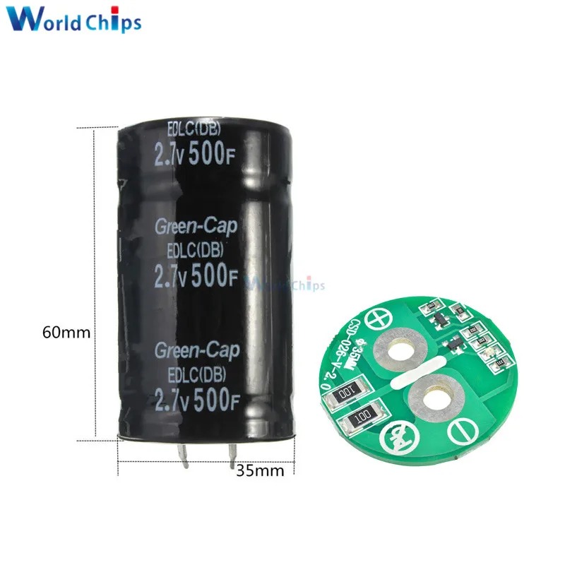 2 7 V 500F 35*60mm сверх яркий конденсатор Высокочастотный Низкочастотный супер ESR с