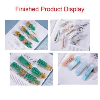 

7Styles Chic Hair Pin Mold UV Resin Jewelry Supplies Beauty Styling Jewelry Making Make Your Own Hairpin Hair Clip UV Resin Mold