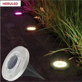 

8 LED Outdoor Solar Garden Lights Waterproof In-Ground Light Solar Lamp Lighting for Pathway Yard Deck RGB Colorful Light