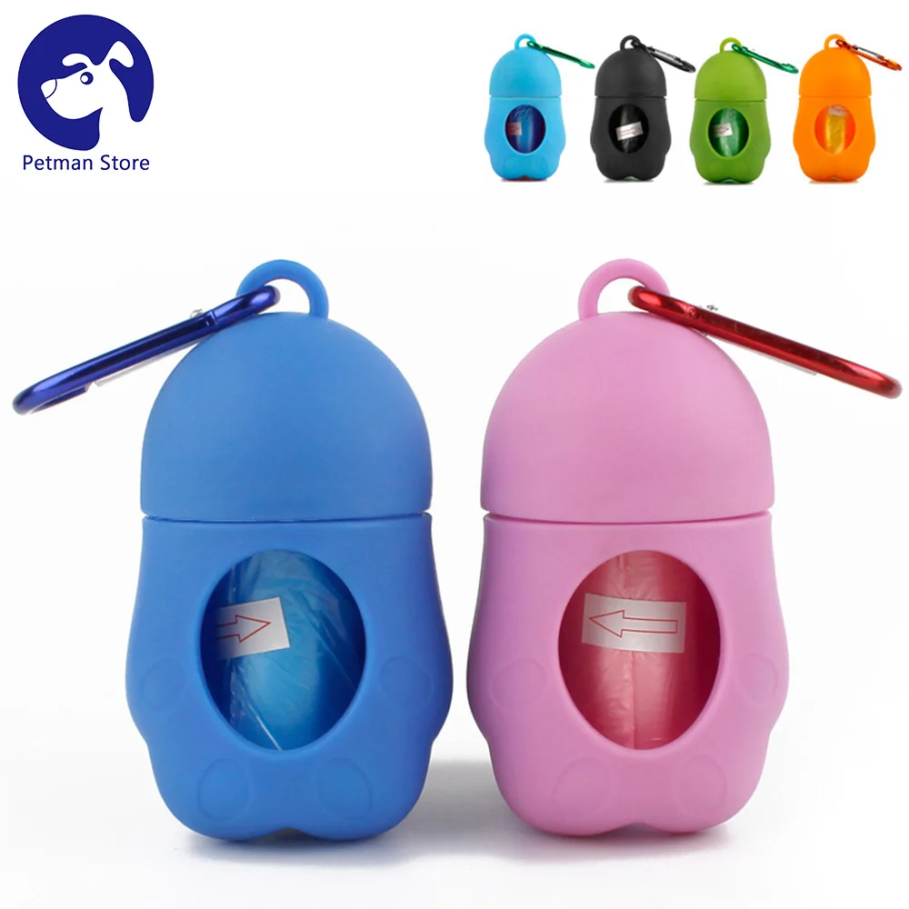 

Dog Poop Bag Holder Dispenser Practical Portable Pets Dogs Cleaning Supplies Solid Color Poop Bags Pug French Bulldog