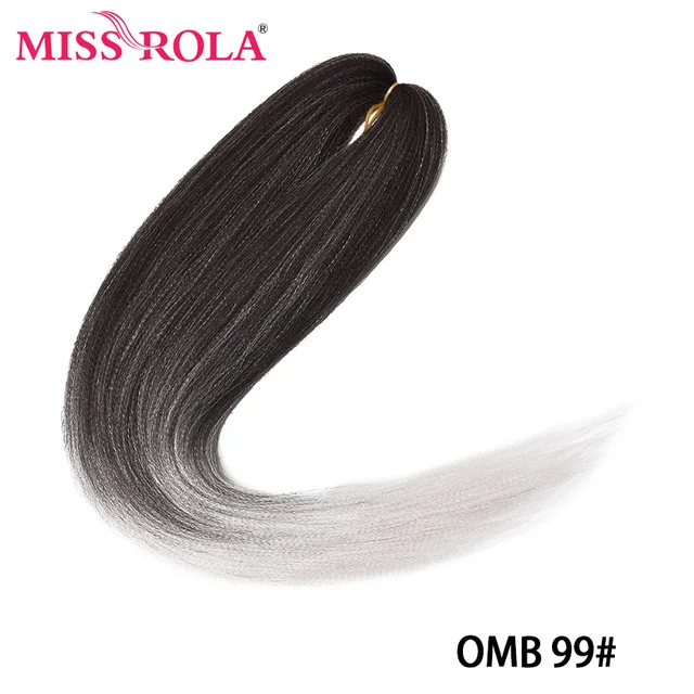 Miss Rola Synthetic 28Inch 100G NEW COLORS Hair Extension Yaki Straight Jumbo Braiding Hair Pre-Stretched Braid Kanekalon Hair 28INCH 100G