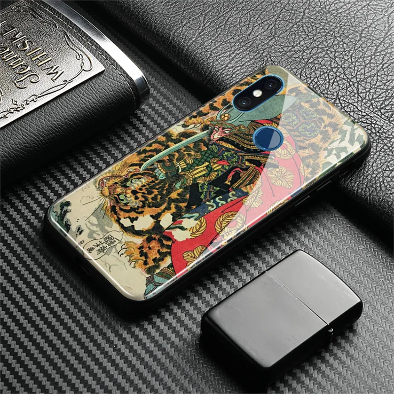 Мягкий силиконовый стеклянный чехол для телефона Ukiyo e в японском стиле Xiaomi mi 6 8 9 SE