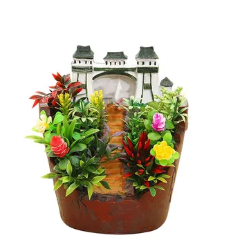 

Micro Landscape Resin House Planter Pot Succulent Flower Pot Miniature Decorations Crafts for Desktop Office XH8Z