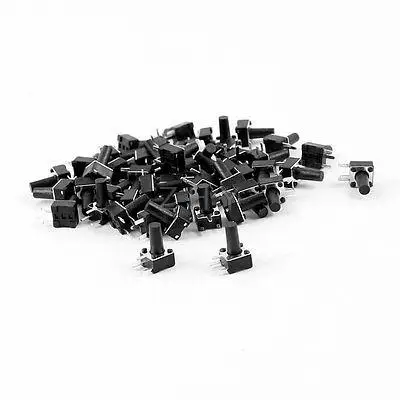 

50 Pcs 4.5mmx4.5mmx8mm 3 Pins Square Momentary Tactile Tact Push Button Switch