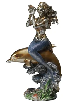 

Mediterranean Mermaid Handicraft Conch Dolphin European Marriage and Relocation Gift Decoration