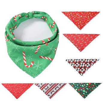 

Christmas Pet Dog Saliva Towels Dog Collar Cat Adjustable Triangle Bib Scarf Collar With Paisley Patterns Puppy Accessories