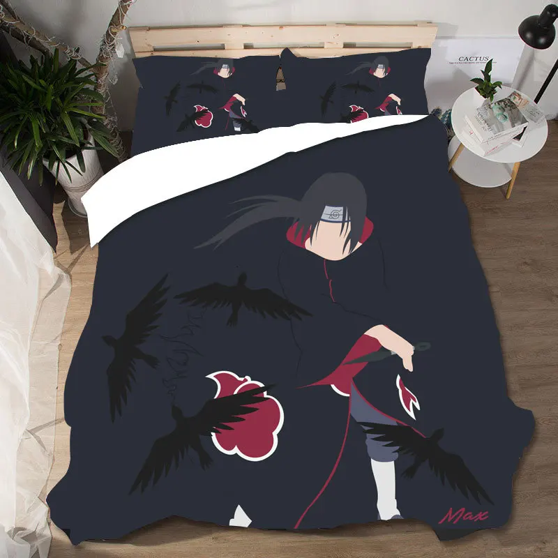 Наруто домашний текстиль постельное белье Ropa De Cama роскошный подарок Sabanas Комплект постельного белья королевского размера постельное белье бязь постельное белье поплин