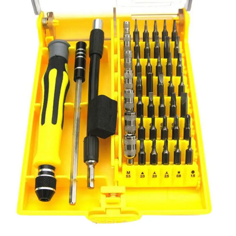 45pcs/set Multifunctional Interchangeable Head Screwdriver Kit Phone Repair Tool 24BA