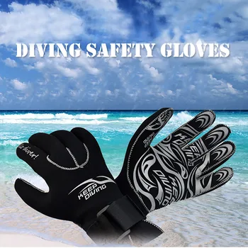 

3mm 1pair Diving Gloves Neoprene Swimming Cold Proof Snorkeling Equipment Non Slip Men Women Adjustable Anti Scratch Keep Warm