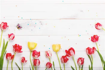 

Vinyl Custom Photography Backdrops Prop Flower and Wood Planks theme Photo Studio Background M191110-20