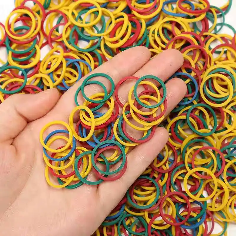 100-Pack Colorful Rubber Bands for School, Office, Home & Industrial Use