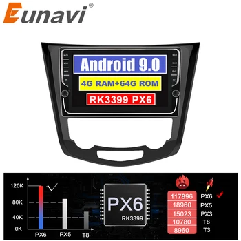 

Eunavi IPS 9'' Android 9.0 Car GPS Radio for Nissan X-Trail Qashqail 2014-2017 Navigation Stereo Multimedia Player 4G 64G NO DVD