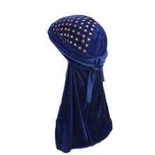 Европейские и американские популярные бархатные длинные хвостовые шапки Durag для женщин