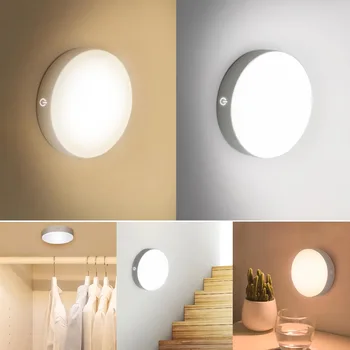 

Night Light Motion Sensor Wall Light Auto On/Off Wireless USB Rechargeable LED Light Security Wall Lamp for Bedroom Livingroom
