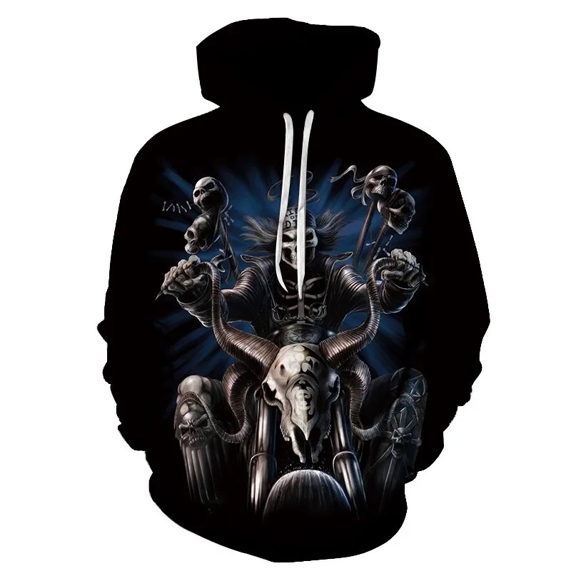 New Hot Fashion 3D HD Printing Skull Autumn Hoodies Series Men / Women Autumn And Winter Sweatshirt Hip hop Hoodies S-6XL - Цвет: wy705