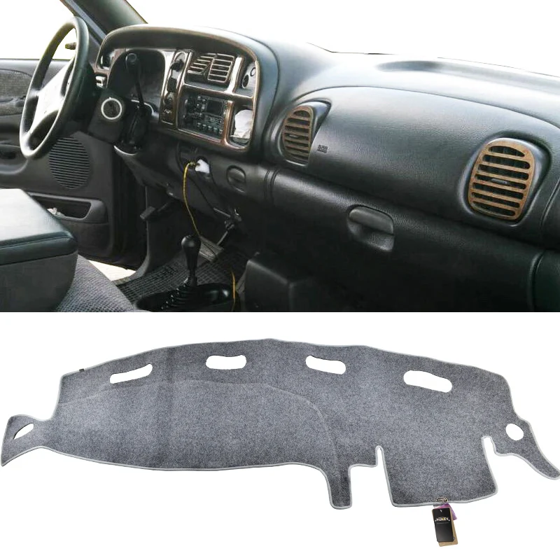 Gray Ram-LHD 98-01 Приборной панели автомобиля крышка для Dodge Ram 1500 2500 3500 1994- тире коврики защитный лист ковер для укладки волос 2002 2003 - Название цвета: Gray Ram-LHD 98-01