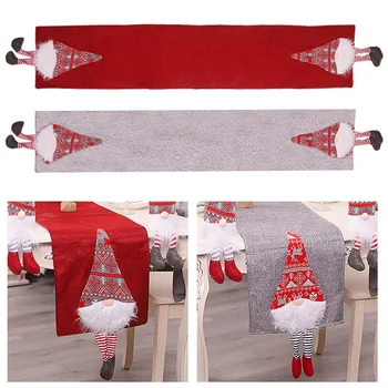 

Santa Gnome Table Runner Kitchen Table Cloth for Xmas Holidays Decoration Table Linens Table Flag for Xmas Dinner Party Supplies