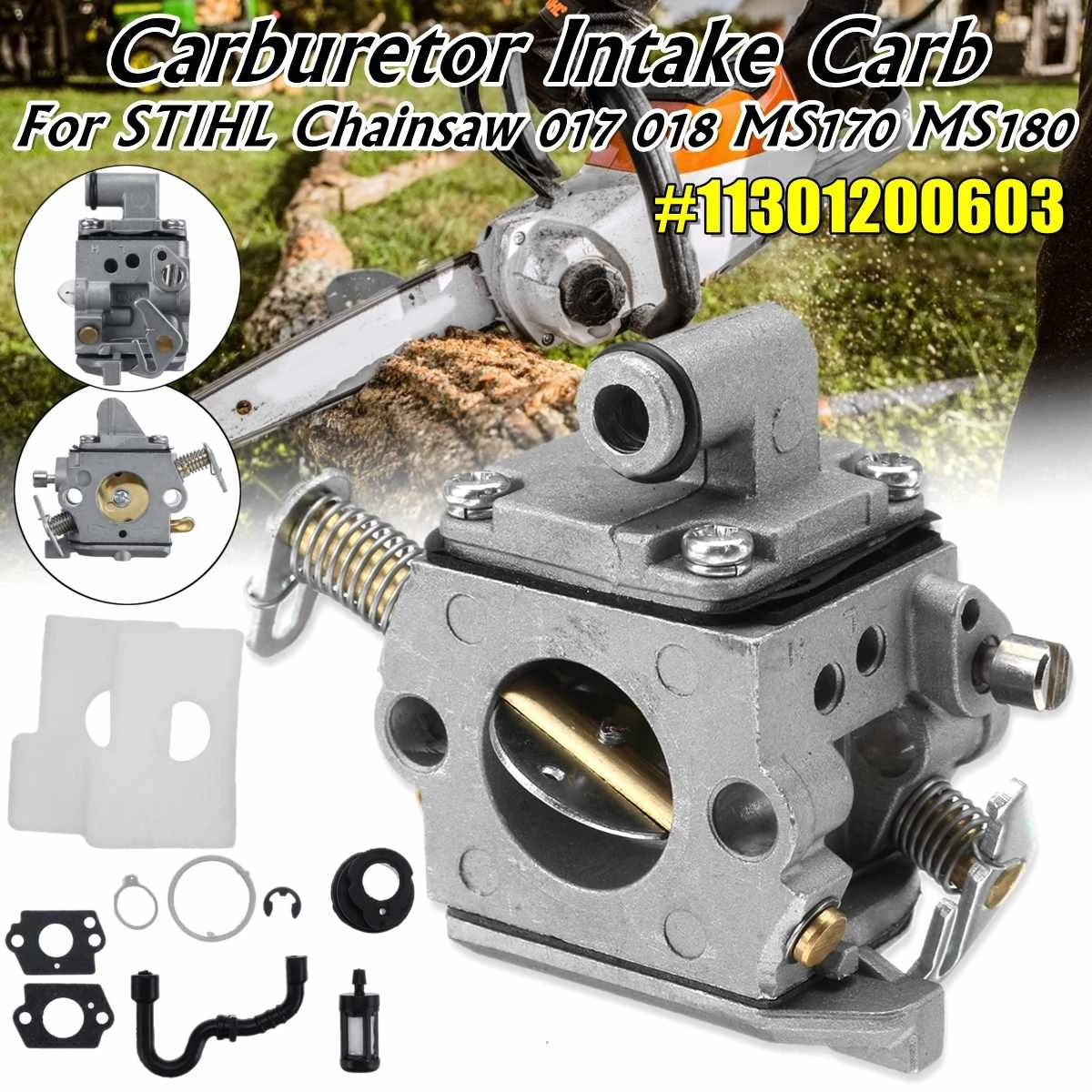 Carburetor For Stihl Ms170 Ms180 Ms 170 180 017 018 Chainsaw Zama C1q S57a C1q S57b Chain Saw Replacement With Accessories Carburetors Aliexpress