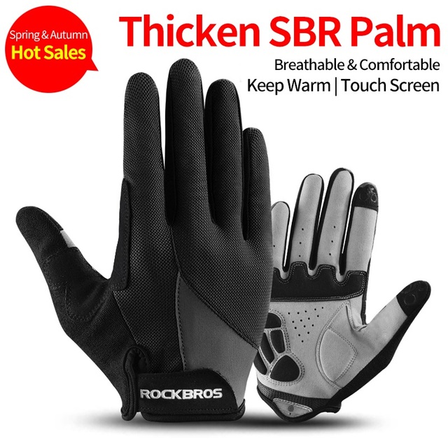 Windproof Cycling Gloves Touch Screen Riding MTB Bike Bicycle Gloves Thermal Warm Motorcycle Winter Autumn Bike Gloves