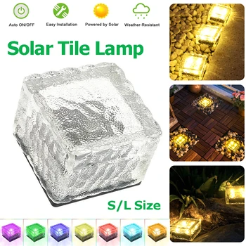 

Solar Path Underground Buried Brick Light Ice Cube Path Floor light Stair Lawn Deck Solar Buried Lamps Solar Garden Deck Light