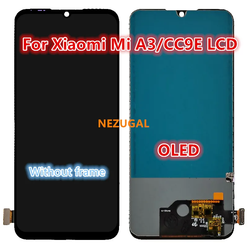 Display Per Xiaomi Mi A3 Cc9E Lcd Touch Screen Sostituzione Display Per Mi A3 Lcd M1906F9Si Display Lcd Assembly