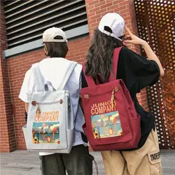 Женский рюкзак в стиле ретро с мультяшным принтом, нейлоновые водонепроницаемые школьные сумки через плечо, рюкзак Mochilas для