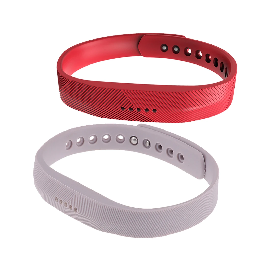 2 шт спортивный силиконовый аксессуар ремешок для Fitbit Flex 2 трекер красный