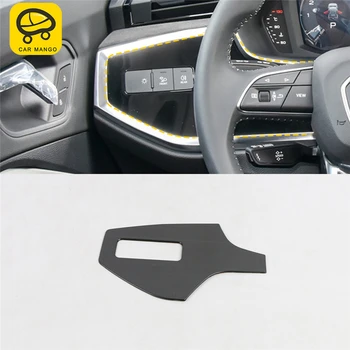 

CARMANGO Car Styling Front Light Headlight Lamp Switch Button Panel Cover Frame Sticker Interior Accessories for Audi Q3 F3 2019