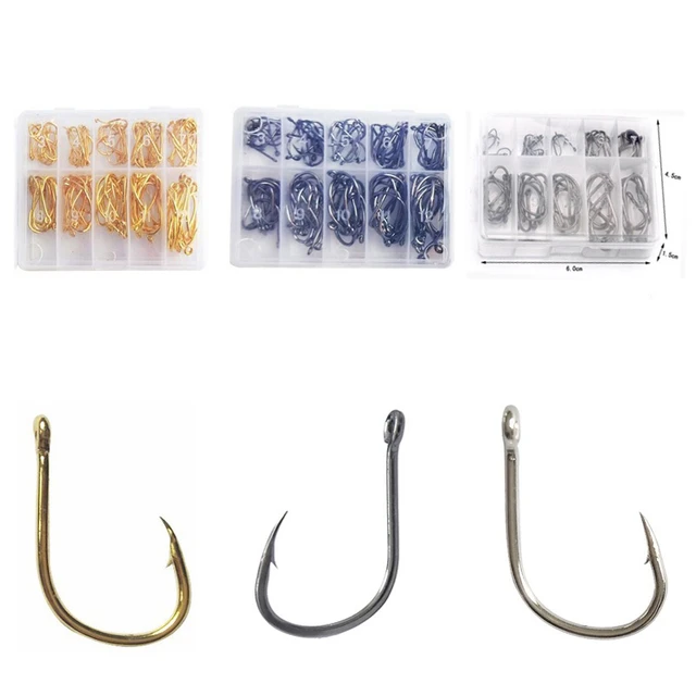 20PCS/Lot Carbon Steel Long Shank Fishing Hooks Barbed Hooks For Small Fish  Size 1#-7# Green Color - AliExpress