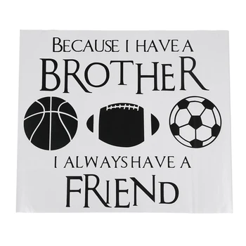 

New Design Basketball Football Soccer PVC Wall Sticker Decal Brothers Friends Kid Room Sports Wall Mural Home Decor (Size: 40cm