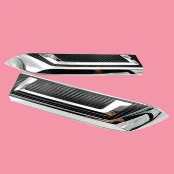 

beler 2 PCS ABS Chrome Front Upper Grille Grill Cover Trim Garnish Car Styling Fit for Toyota Rav4 2019