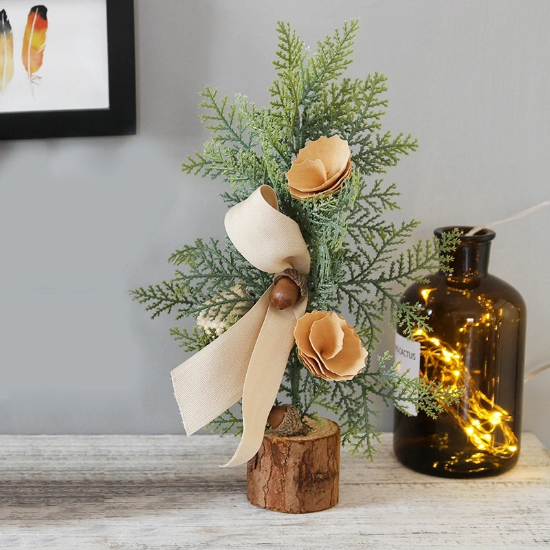 1pcs Mini Christmas Tree Pendants Gift Decoration Desktop Living room Bedroom Ornaments Party Decor Supplies | Дом и сад