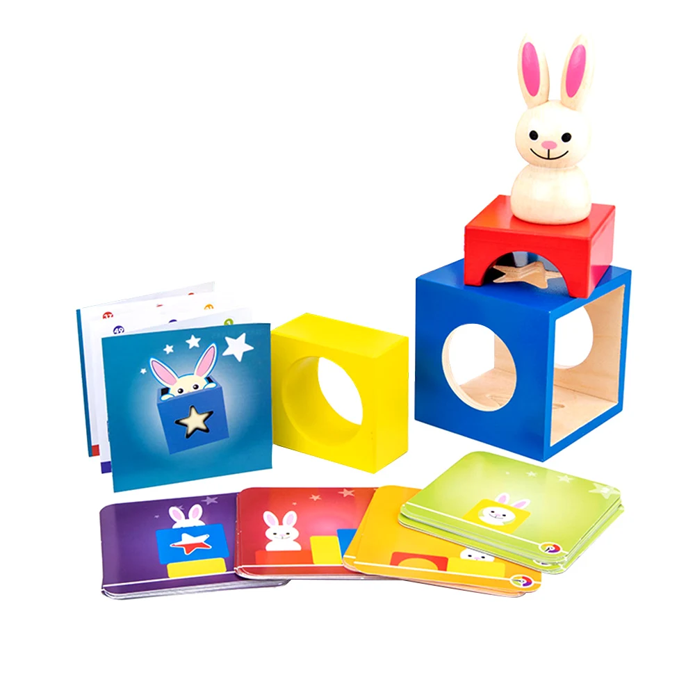 Деревянная головоломка для детей коробки игрушка с секретным зайчиком бу прятки волшебная игра головоломка игрушки для детей на день