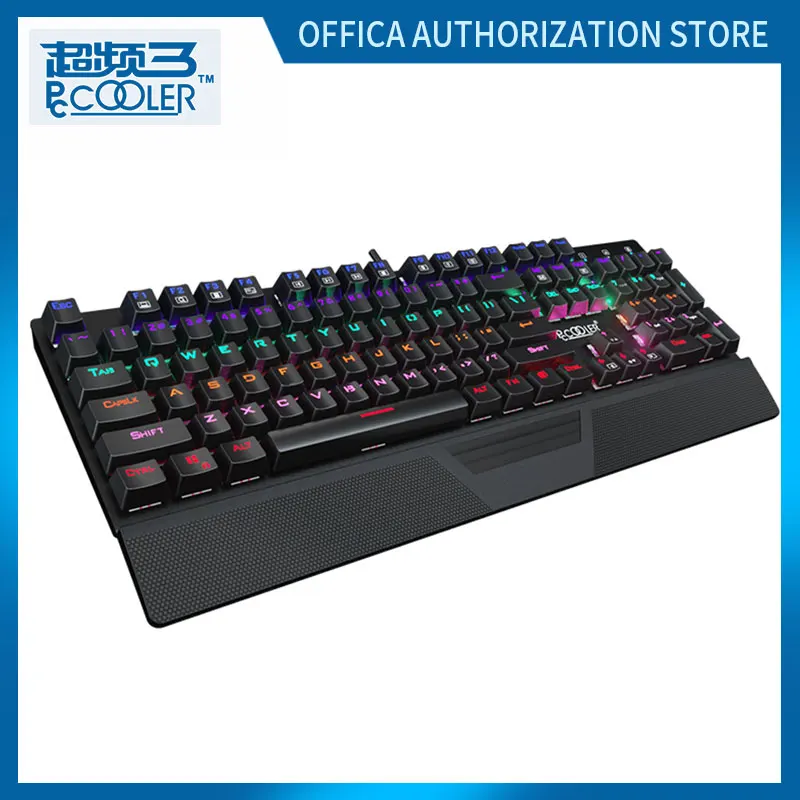

Pccooler GI-KB802 Mechanical Keyboard Anti-Ghosting High-End Blue Axis Game Dedicated RGB Backlight For Professional Players