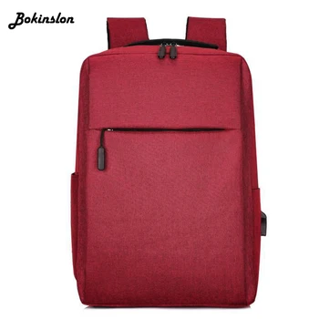 

Bokinslon Casual Student Backpack Male Drawstring Oil Wax Canvas Bag Diagonal Man Travel Backpack
