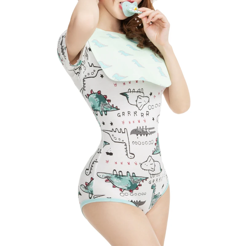 ABDL Onesie милые пижамы открытый промежность взрослый ребенок Onesie Ddlg девочка взрослый ползунок комбинезон Daddy Dom