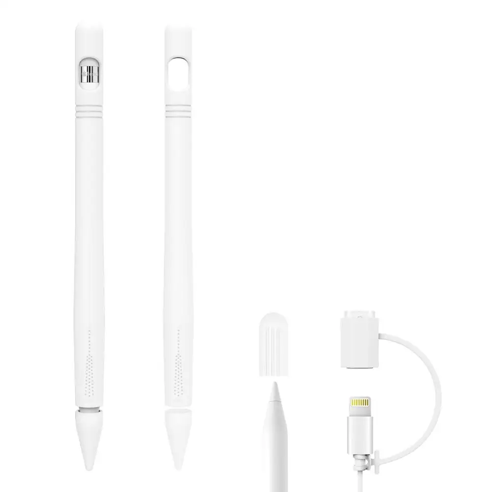 Чехол-держатель для Apple Pencil, [4 шт.] чехол-карандаш/держатель для Apple Pencil cap для iPad Pro Pencil - Цвета: White