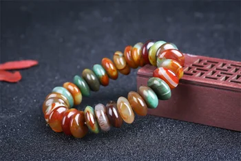 

Natural Xinjiang Gobi colorful agate stone hand string men and women